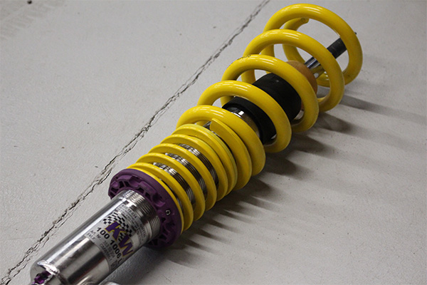 Yellow and purple KW coilover